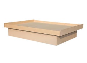 P-4 Wooden Bed w/No Drawers by Central Furniture Factory