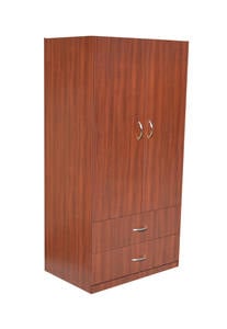 MCL-2 Wooden Wardrobe w/2 Drawers on Bottom by Central Furniture Factory