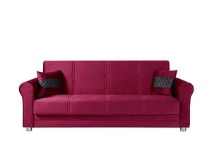 Sara Burgundy Microfiber Sofa by Casamode
