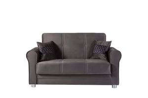 Sara Gray Microfiber Loveseat by Casamode