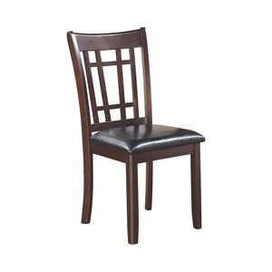 Lavon Espresso & Black Padded Dining Side Chairs (Set of 2) by Coaster