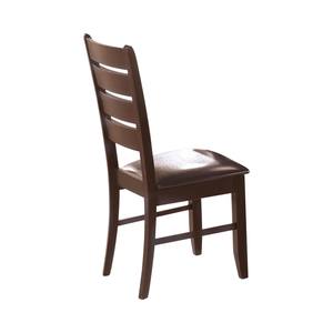 Dalila Cappuccino & Black Ladder Back Side Chairs (Set of 2) by Coaster