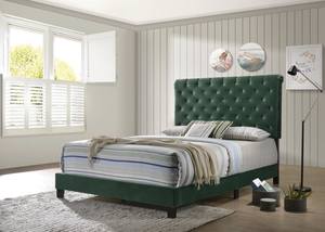 [Floor Sample] Warner Upholstered Bed Green (Full Size) by Coaster