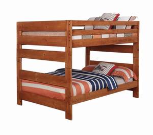 Wrangle Hill Amber Wash Full over Full Bunk Bed by Coaster