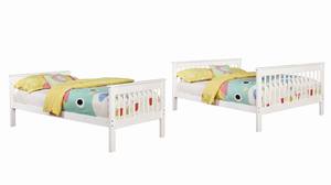 Chapman Transitional White Twin over Full Bunk Bed by Coaster