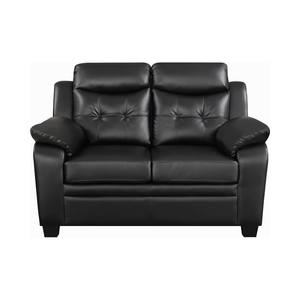 Finley Black Tufted Upholstered Loveseat by Coaster