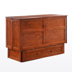 Clover Queen Murphy Cabinet Bed Cherry by Night & Day Furniture