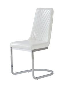 D1067DC Stainless Steel Dining Chair (Set of 2) White by Global Furniture