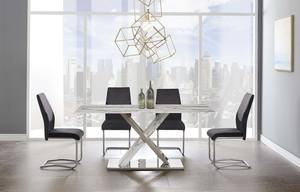 D1274DT Marble Dining Table w/Clear Glass by Global Furniture