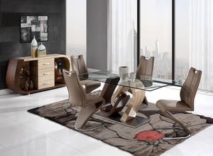 Dining Table D4126DT Oak/Walnut by Global Furniture