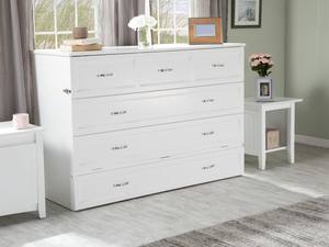 Deerfield Murphy Bed (Chest Bed) White by Atlantic