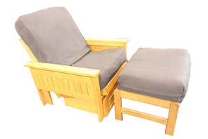 Futon Frame - Chair Size - Durango Golden Oak by Prestige