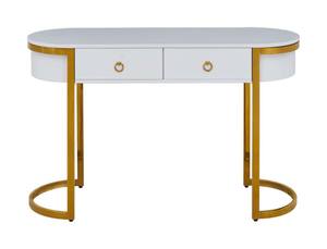 131 White/Gold Hallway Console Table by ESF