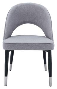 131 Black Silver Dining Chair w/Metal Legs (Set of 4) by ESF