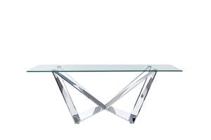 2061 Glass Top Dining Table by ESF