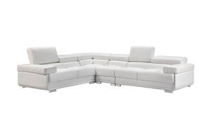 2119 Sectional in White Leather by ESF