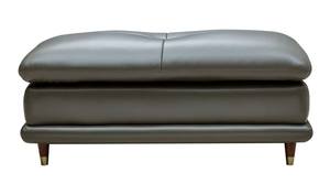 9180 Dark Grey Leather Ottoman by ESF