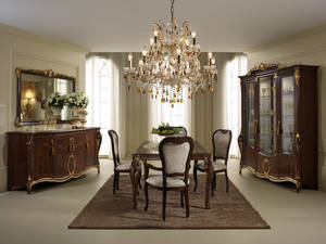 Donatello Dark Brown Wood Dining Table w/Extension by ESF