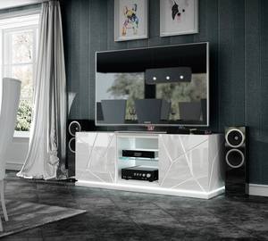 Kiu White TV Base w/ Lights by ESF