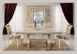 Liberty Beige Rectangular Dining Table w/1 Extension by ESF