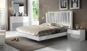 Ronda Dali White & Gray Bedroom Set by ESF