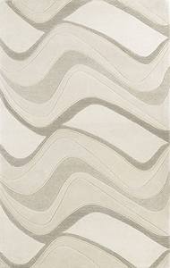 Eternity Ivory Waves Area Rug by KAS Rugs