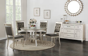 F2428 Silver Dining Table by Poundex