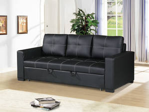 F6530 Black Sofa Bed by Poundex
