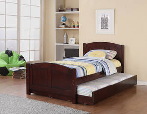 F9217 Dark Cherry Twin Bed by Poundex