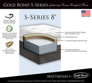 S-Series 8 Inch Serene Comfort Foam Mattress by Gold Bond