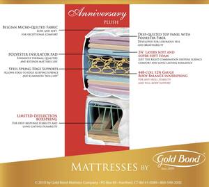 Anniversary CB 11 Inch Plush Mattress by Gold Bond