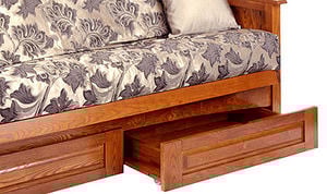 Futon Storage Drawers Cherry Oak by Gold Bond