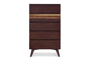Azara Five Drawer High Chest Sable by Greenington