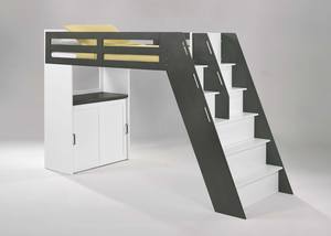 [NYC Deal] Galaxy Twin Loft Bunk Stonewash w/White Panels by Night & Day Furniture