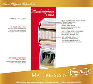 Buckingham 13 Inch Extra Firm Mattress by Gold Bond
