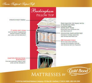 Buckingham 13.5 Inch Pillow Top Mattress by Gold Bond