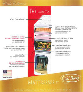 Classic IV 11 Inch Pillow Top Mattress by Gold Bond