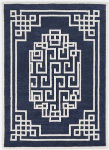 Gramercy Navy Ivory Maysville Area Rug by KAS Rugs