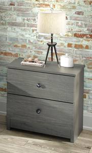 2 Drawer Nightstand Gray by Innovations