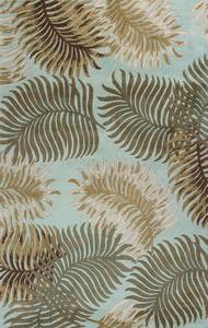 Havana Aqua Fern View Area Rug by KAS Rugs