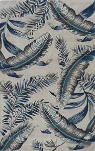 Havana Grey/Blue Tropics Area Rug by KAS Rugs