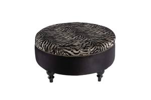Gaze Main/Duca Black Ottoman by Bellona