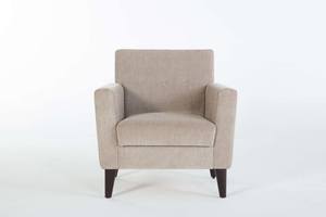 Theo Cream Accent Chair w/Ottoman by Bellona