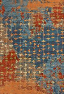 Illusions Blue/Coral Elements Area Rug by KAS Rugs