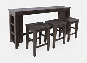 Madison County Brown Console Stool Set w/Table (Set of 4) by Jofran Furniture