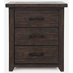 Madison County Dark Brown Power Nightstand by Jofran Furniture