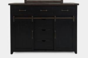 Madison County Vintage Black Door Dresser by Jofran Furniture