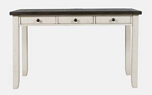 Madison County Vintage White Power Desk w/3 Drawers & 2 USB Outlets by Jofran
