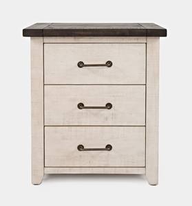 Madison County White Power Nightstand by Jofran Furniture