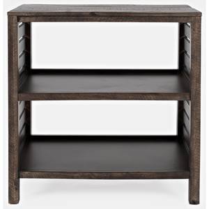Global Archive Brown Clark Slatted Bookcase by Jofran Furniture